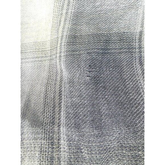 LOFT NWT Blue White Plaid Scarf Coastal Grandma Nautical Summer Lightweight Flaw - Picture 11 of 12